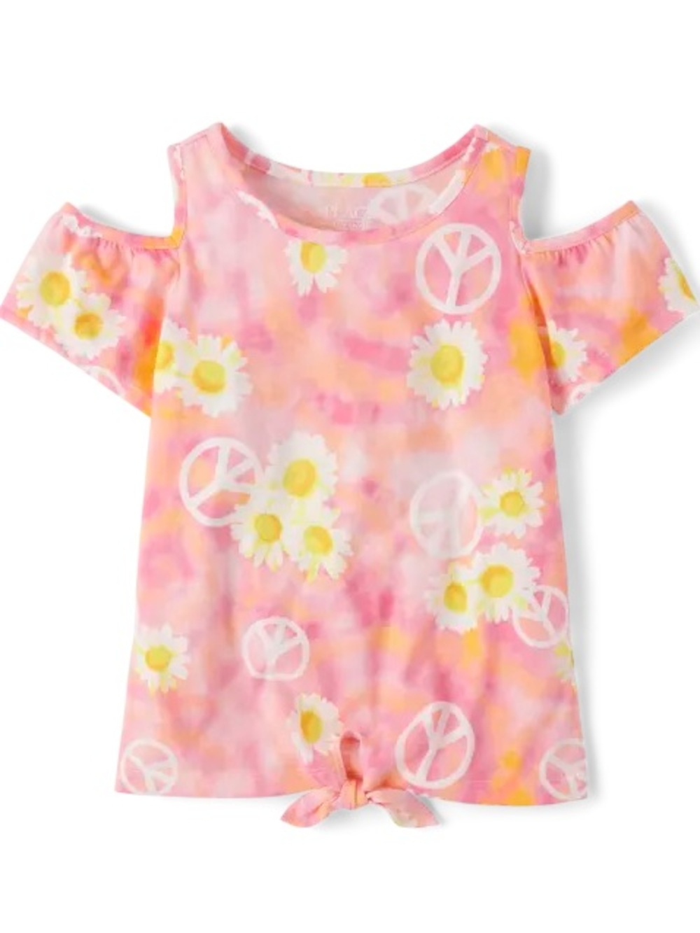 The Children’s Place Girls Cold Shoulder Tie-Front Top.